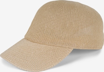 styleBREAKER Cap 'Papierstroh Baseball Cap' in Beige: Vorderseite