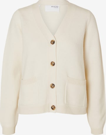 SELECTED Knit cardigan 'SLFAna' in Beige: front