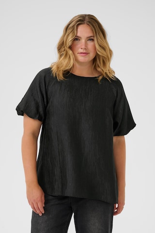 Chemisier 'Girla' KAFFE CURVE en noir : devant