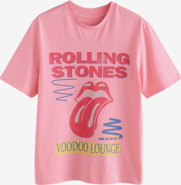 Next T-Shirt 'Band' in Pink: Vorderseite