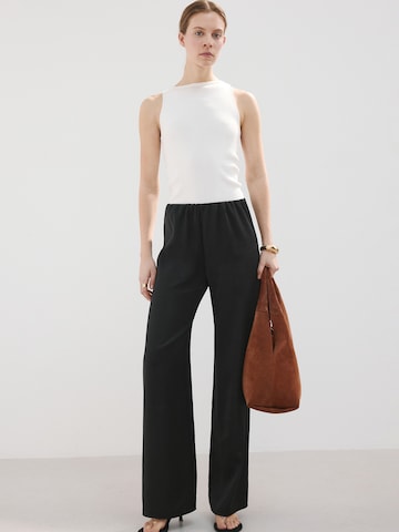 MANGO Wide leg Pants 'LENA' in Black