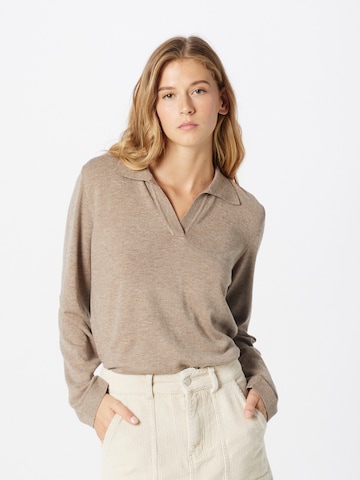 Pull-over 'Thess' OBJECT en marron : devant