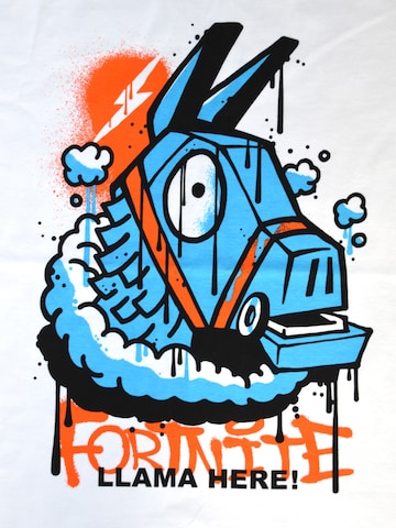 Fortnite Shirt 'Llame here'‌‌‌ in Weiß