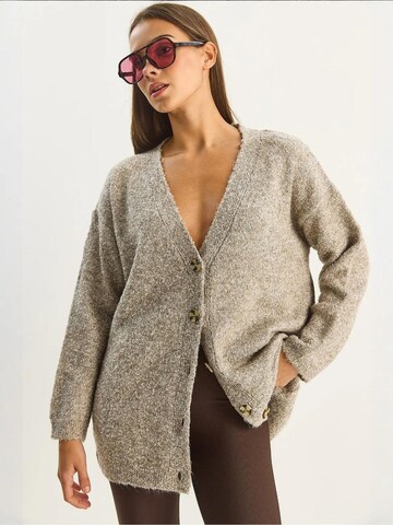 Bianco Lucci Gebreid vest in Beige