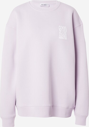 OH APRIL Sweat-shirt 'Lilac' en lilas / blanc, Vue avec produit