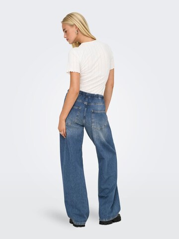 ONLY Wide leg Jeans in Blauw