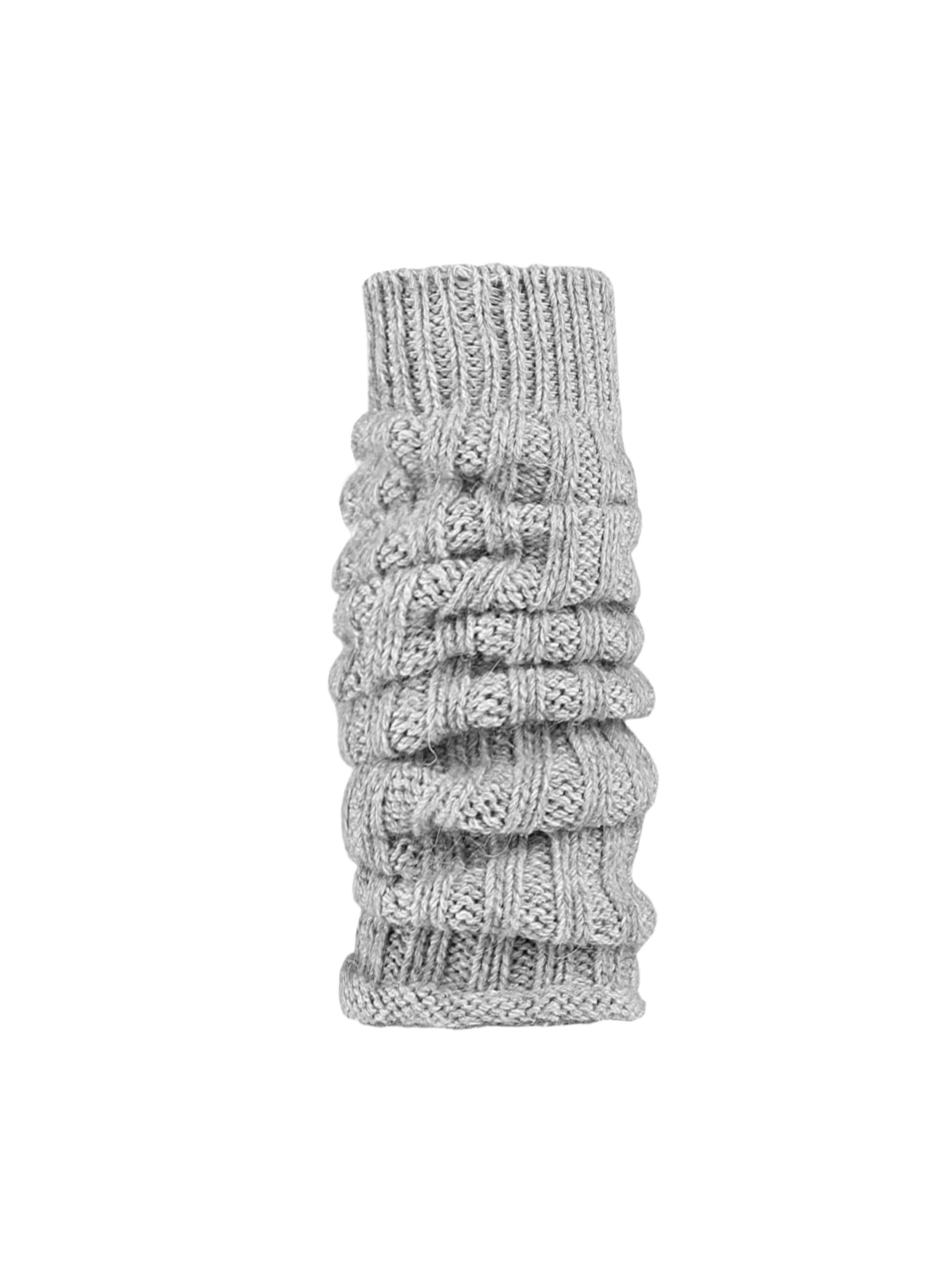 HomeOfSocks Leg Warmers 'S-208' in Grey: front