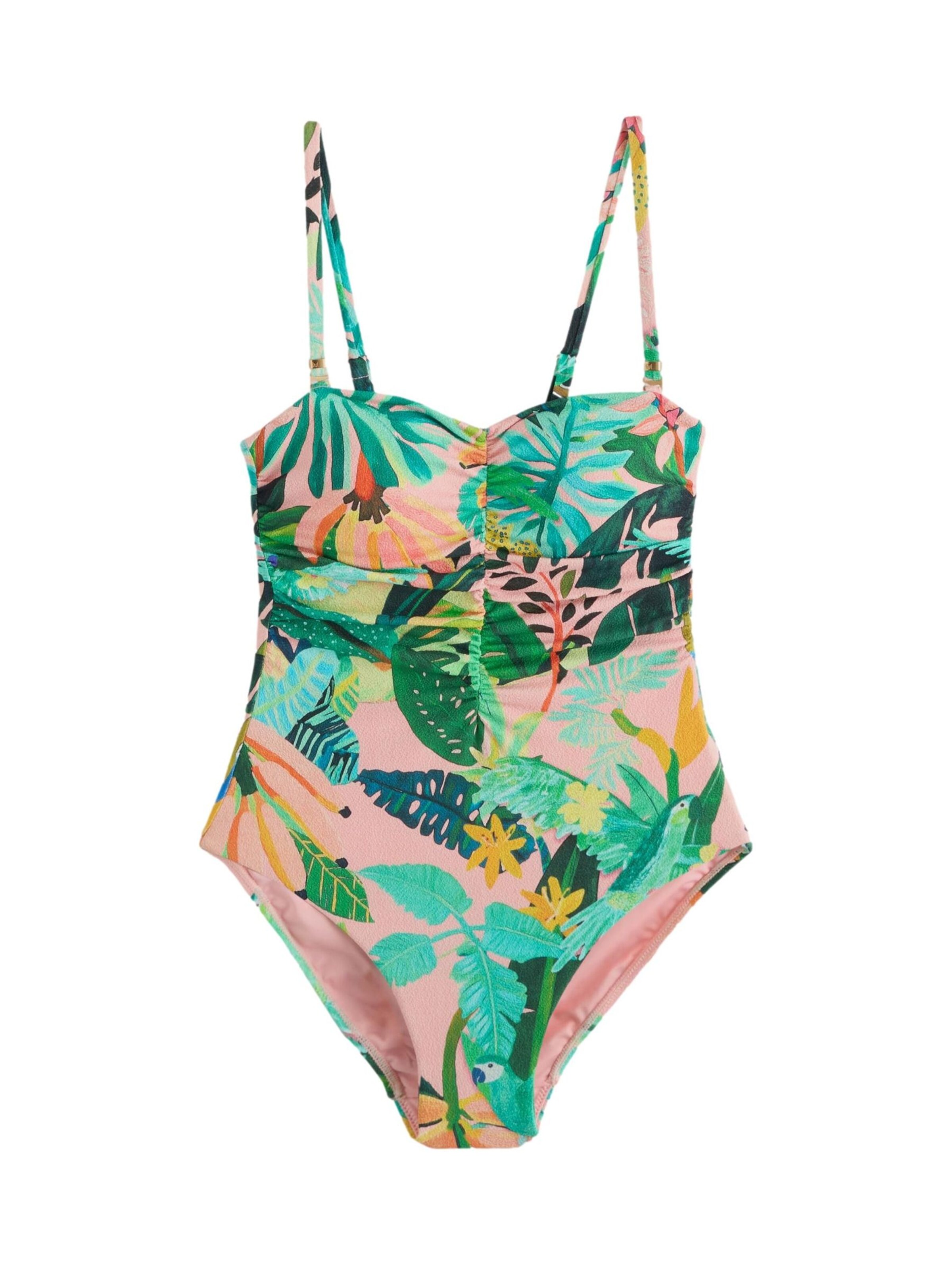 Maillot de bain modelant Next en orange : devant