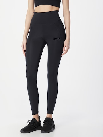 Röhnisch - Skinny Calças de desporto em preto: frente