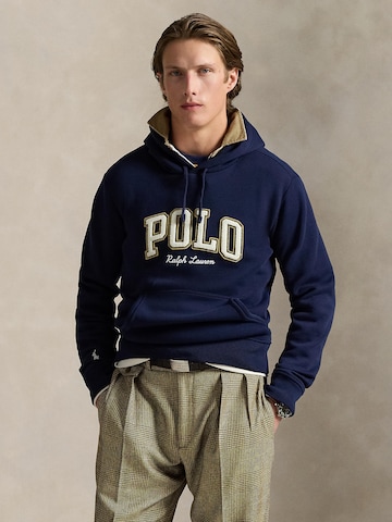 Bluză de molton de la Polo Ralph Lauren pe albastru: față