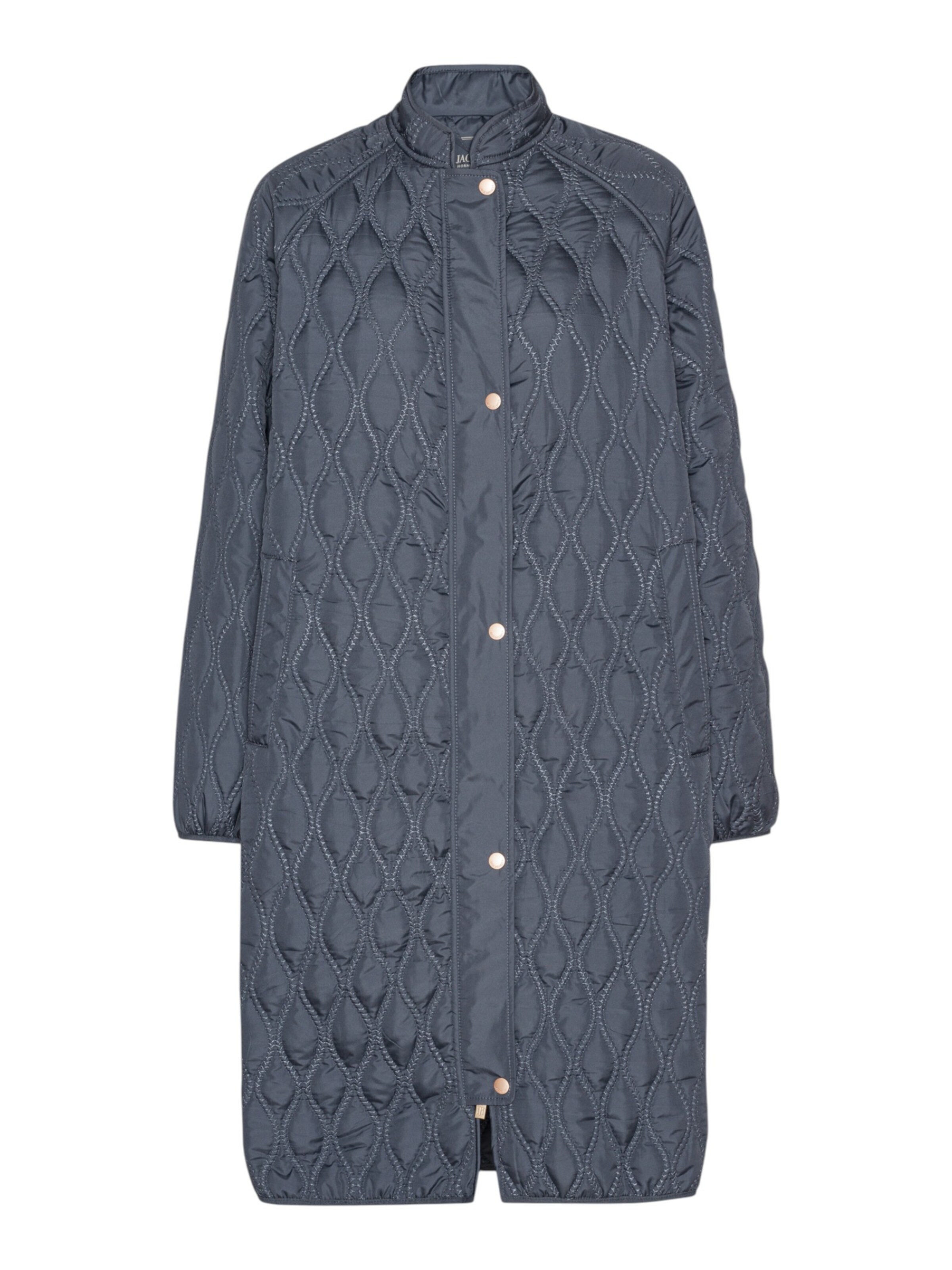 ILSE JACOBSEN Übergangsmantel  'AROS05' in Blau: Vorderseite