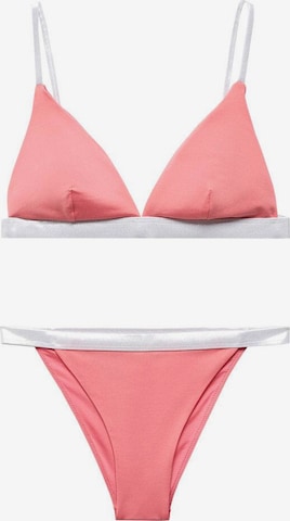 MANGO TEEN Triangel Bikini 'Olga' in Pink: predná strana