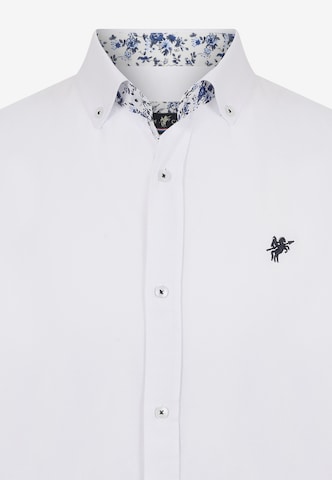 DENIM CULTURE Regular fit Button Up Shirt 'Glenn' in White