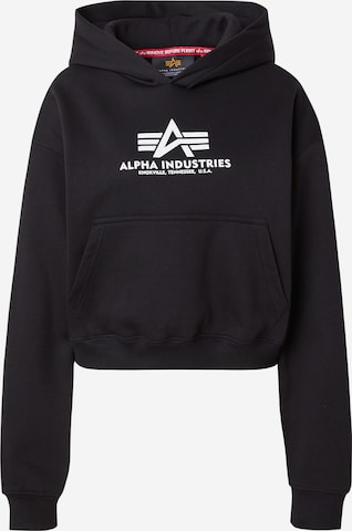 juoda ALPHA INDUSTRIES Megztinis be užsegimo: priekis