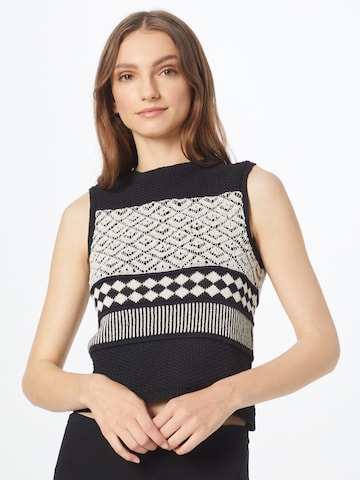 Tops en tricot Dorothy Perkins en noir : devant