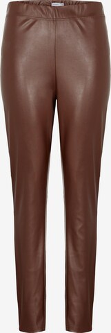 EVOKED Skinny Leggings 'Katy' in Bruin: voorkant