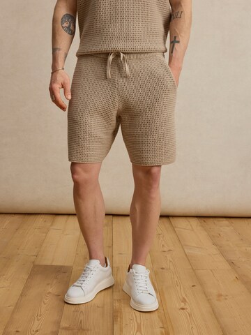 DAN FOX APPAREL Loose fit Pants 'Alex' in Beige: front