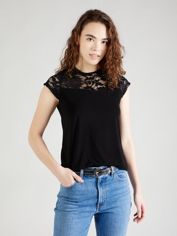 Hailys - Blusa 'Si44si' em preto: frente