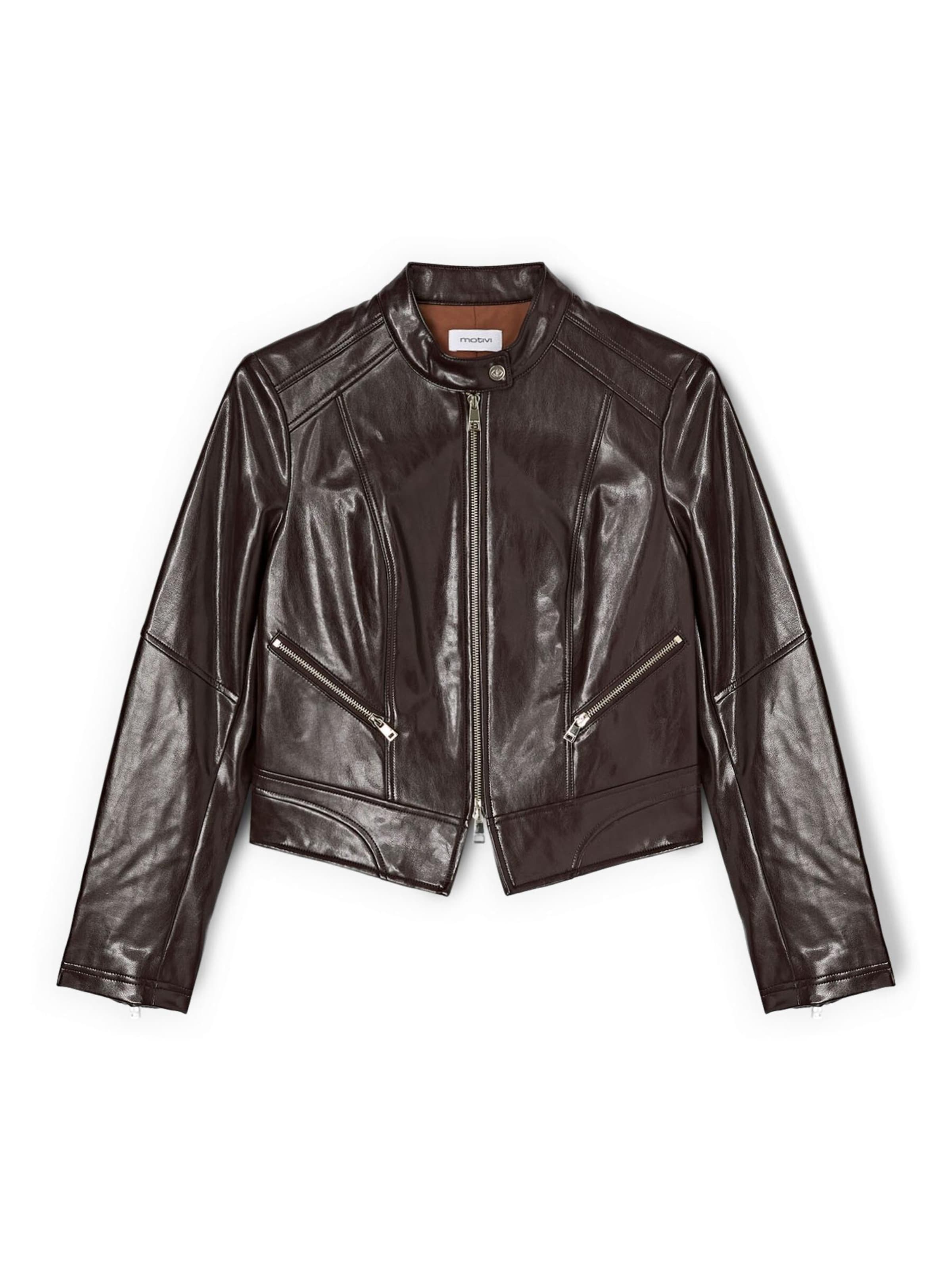 MOTIVI Tussenjas in Bruin: voorkant