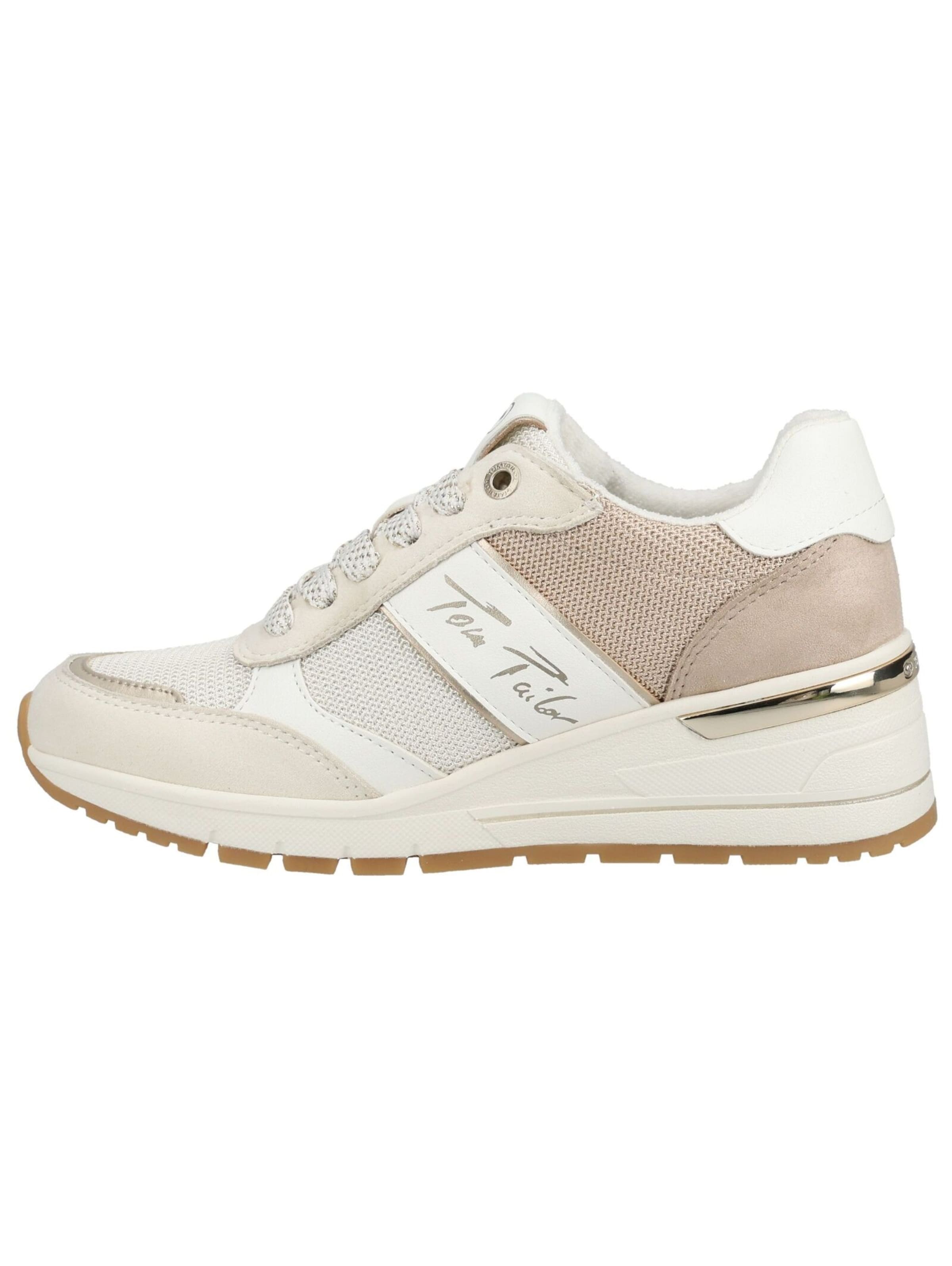 TOM TAILOR Sneakers laag in Beige