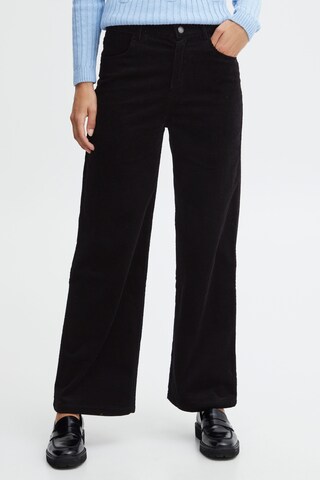 b.young Wide leg Chino 'Danna' in Zwart: voorkant