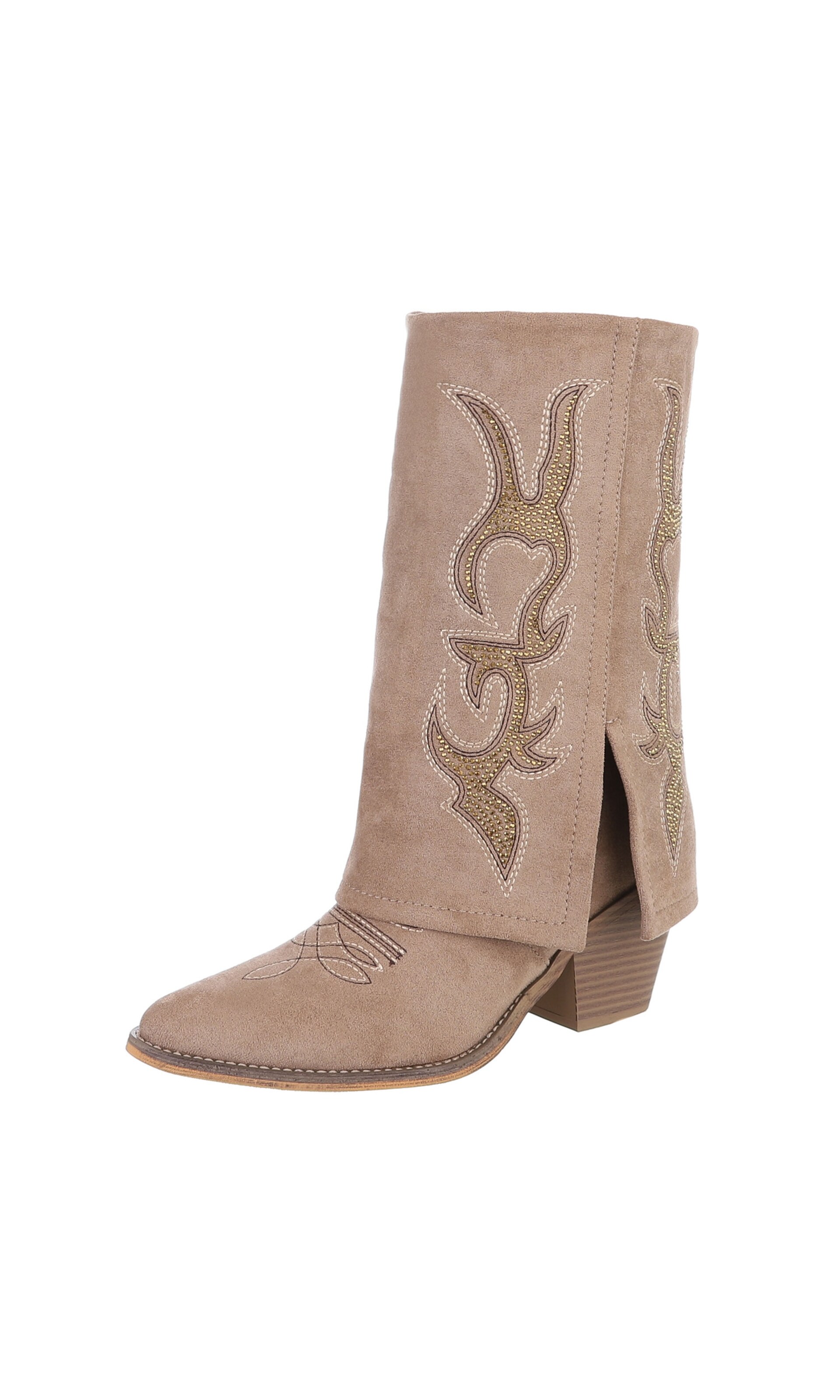 Ital-Design Cowboy Boots in Brown: front