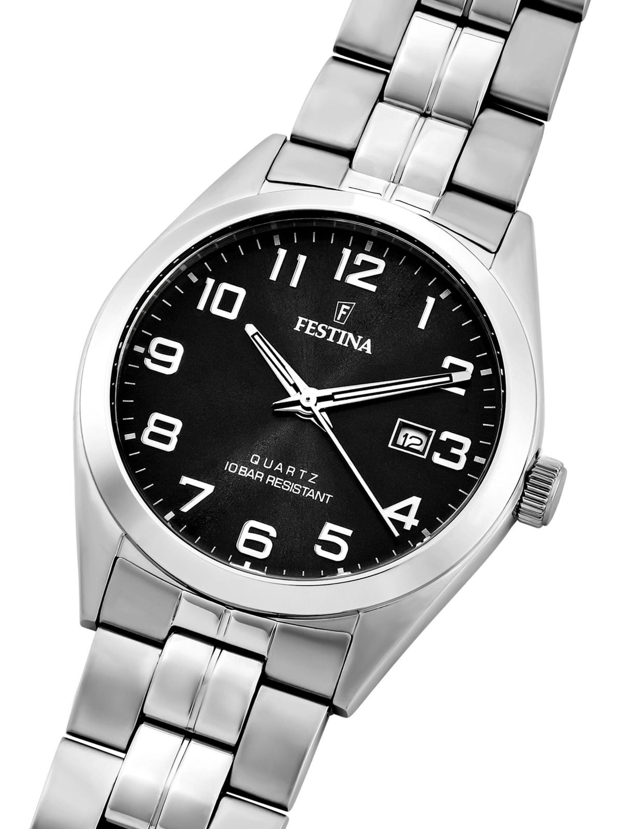 FESTINA Analogové hodinky 'Date watch ACERO CLASICO' – černá