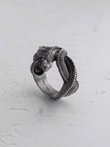 REYTEL Ring 'JÖRMUNGANDR' in Silver: front