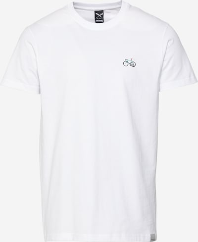 Iriedaily T-Shirt 'Peaceride' in taubenblau / pfirsich / schwarz / weiß, Produktansicht