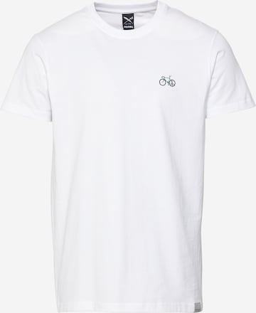 Iriedaily Μπλουζάκι 'Peaceride' σε λευκό: μπροστά