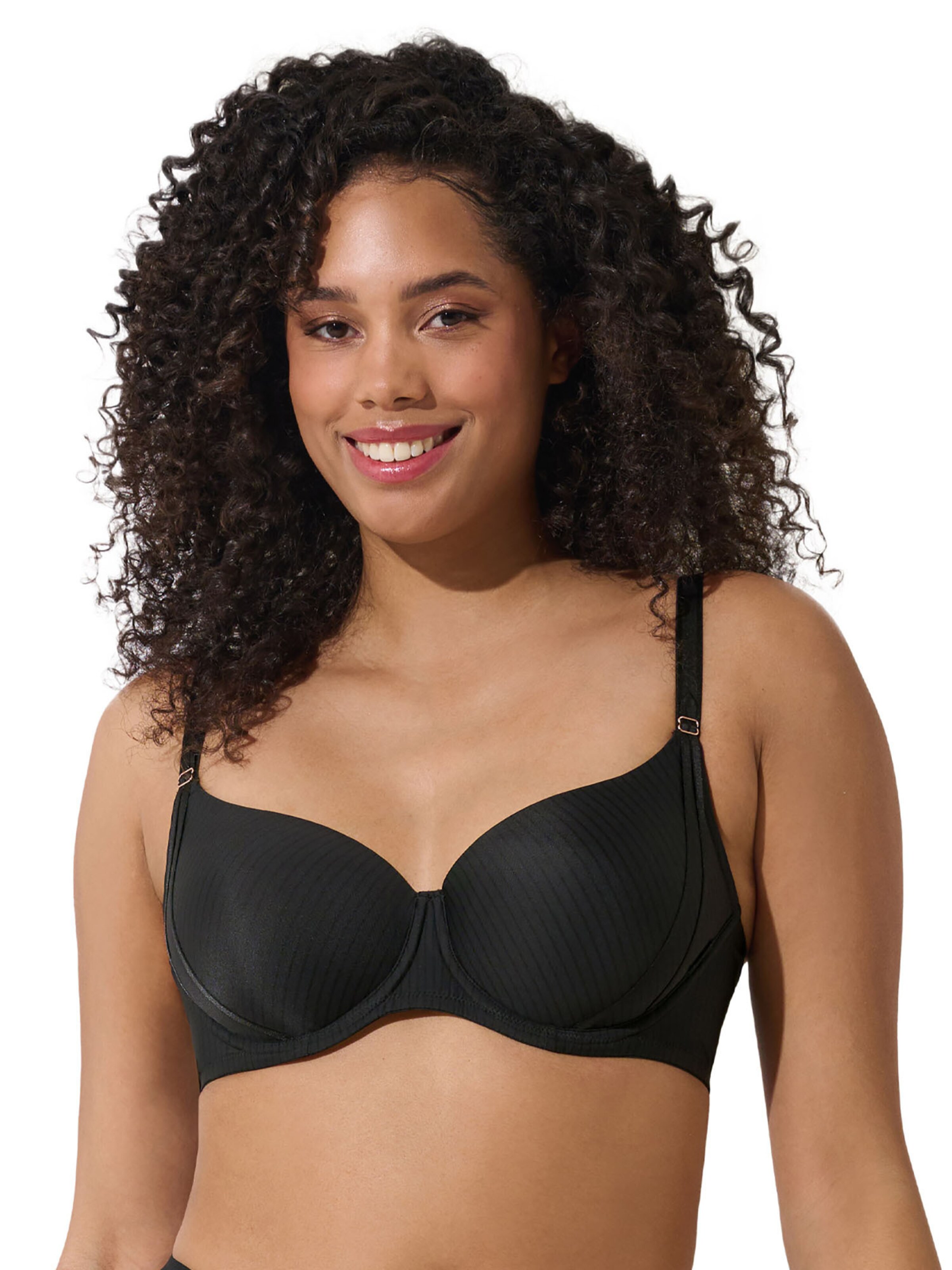 Lisca T-shirt Bra 'Laura' in Black: front