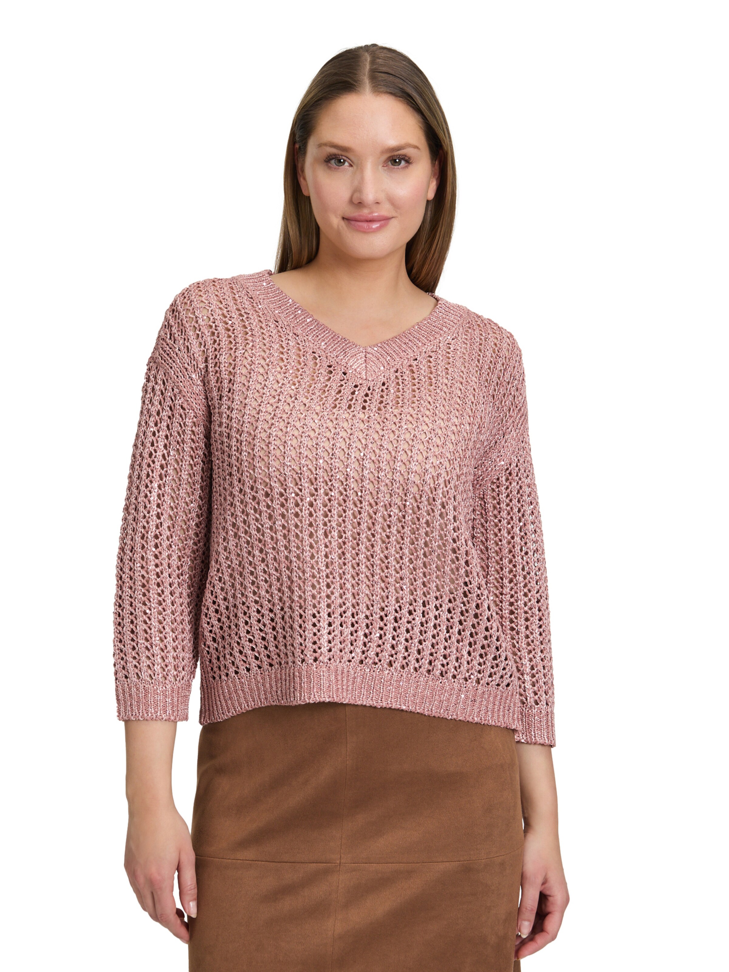 Pull-over Betty Barclay en rose : devant