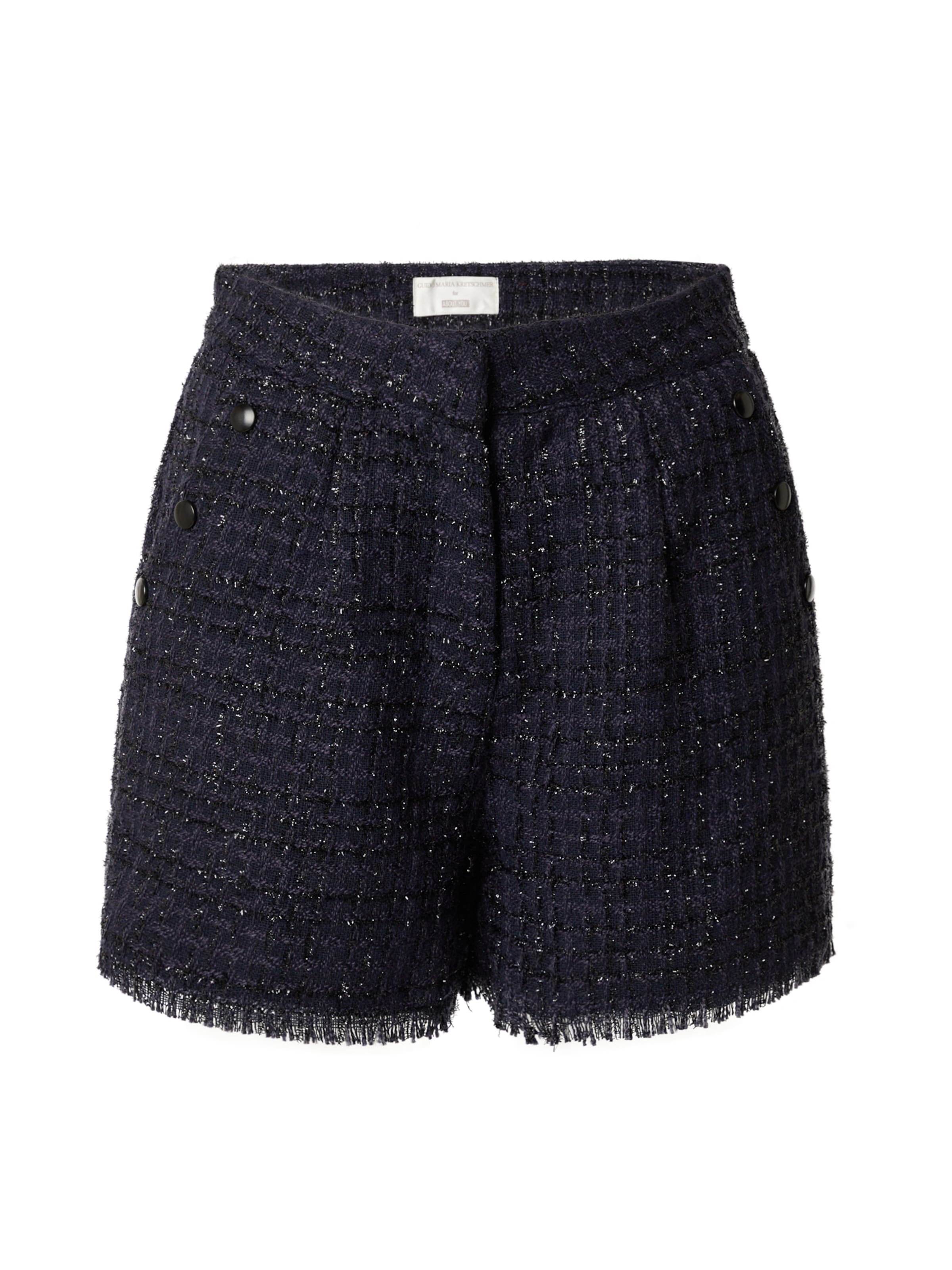 Guido Maria Kretschmer Women Regular Pleat-front trousers 'Philippa ' in Blue: front