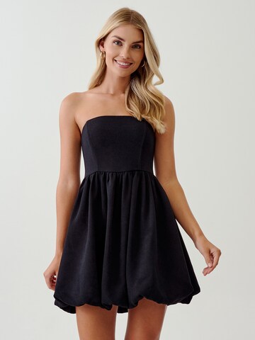 Tussah Dress 'HAIDEE' in Black: front