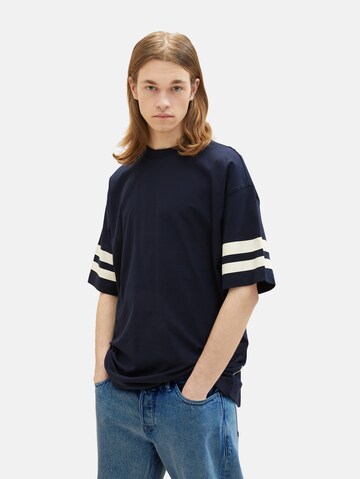 T-Shirt TOM TAILOR DENIM en bleu : devant