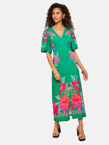 Robe love & roses en vert : devant