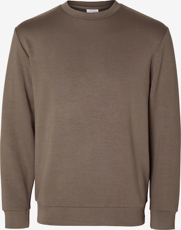 SELECTED HOMME Sweatshirt in Brown: front