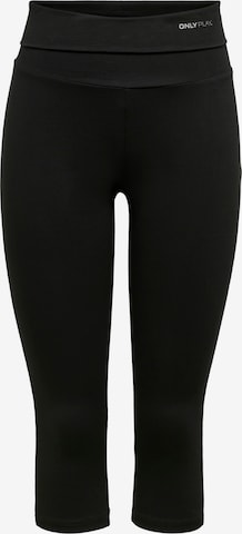 Skinny Pantalon de sport 'Fold' ONLY PLAY en noir : devant