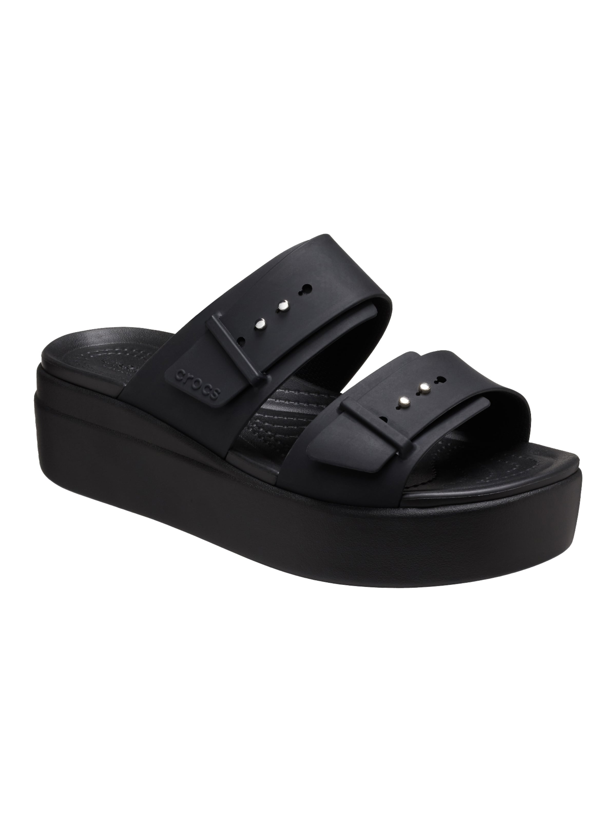 Crocs Sandaal 'Brooklyn Buckle Sandalen zum Anziehen' in Zwart