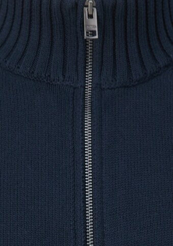 s.Oliver Men Big Sizes Gebreid vest in Blauw: voorkant