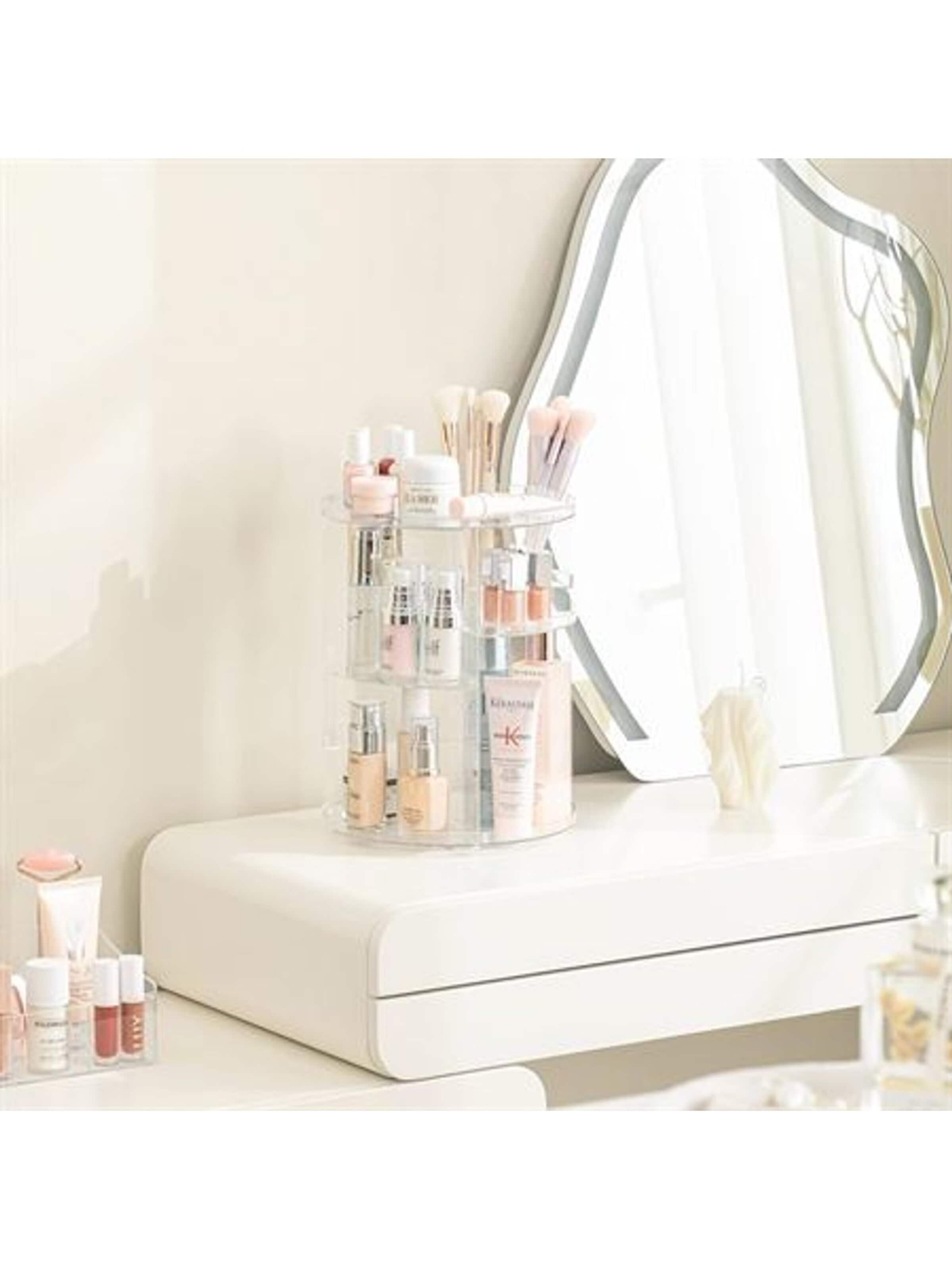 Boîte à bijoux 'UNIQ 360 degree rotating organiser - Clear' UNIQ Beauty en transparent