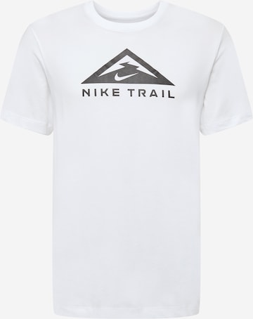 T-Shirt fonctionnel NIKE en blanc : devant