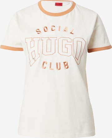 T-shirt 'Dellera' HUGO en blanc : devant