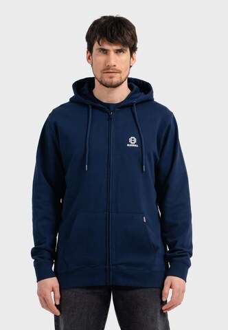 Oldskull Zip-Up Hoodie 'Basic Oldskull 25' in Blue: front