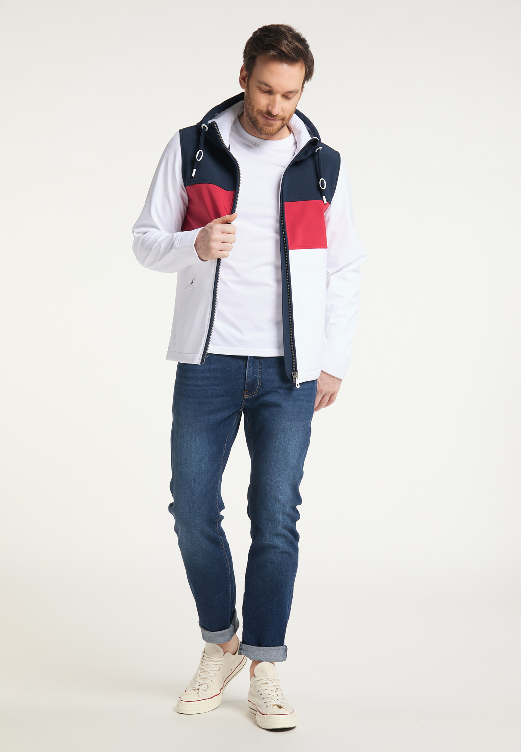 Männer Jacken DreiMaster Maritim Jacke in Weiß - NP22650 Männer Jacken DreiMaster Maritim Jacke in Weiß - NP22650