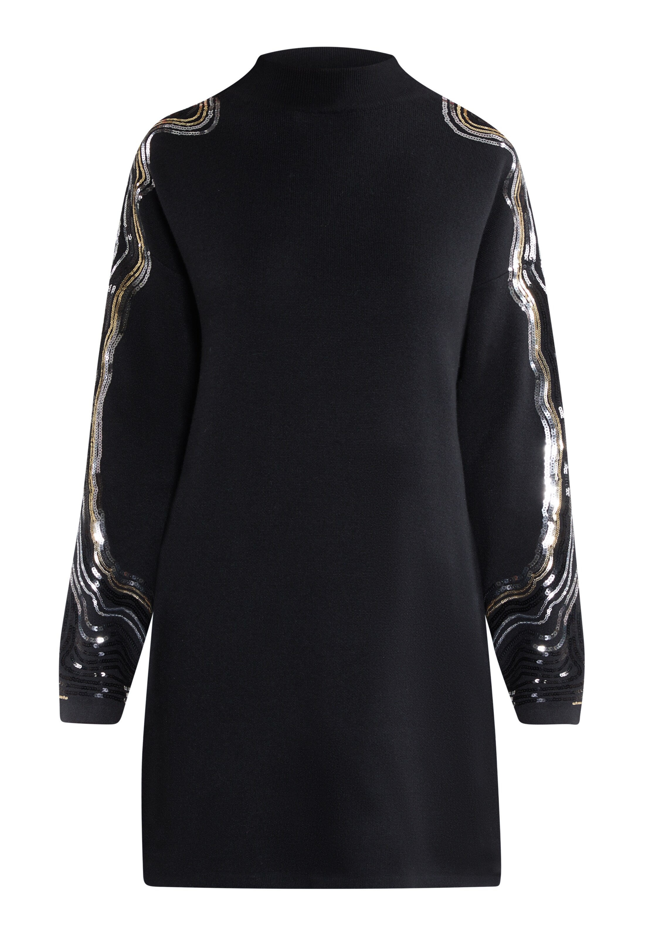 faina - Vestido de malha em preto: frente