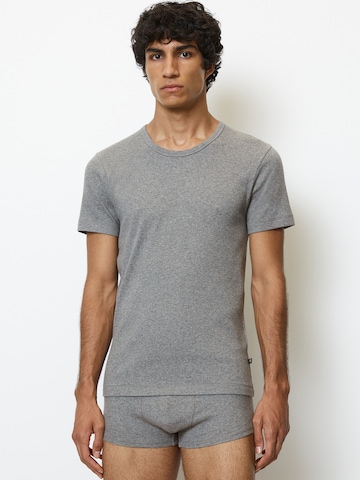 Marc O'Polo T-Shirt ' Iconic Rib ' in Grau: predná strana