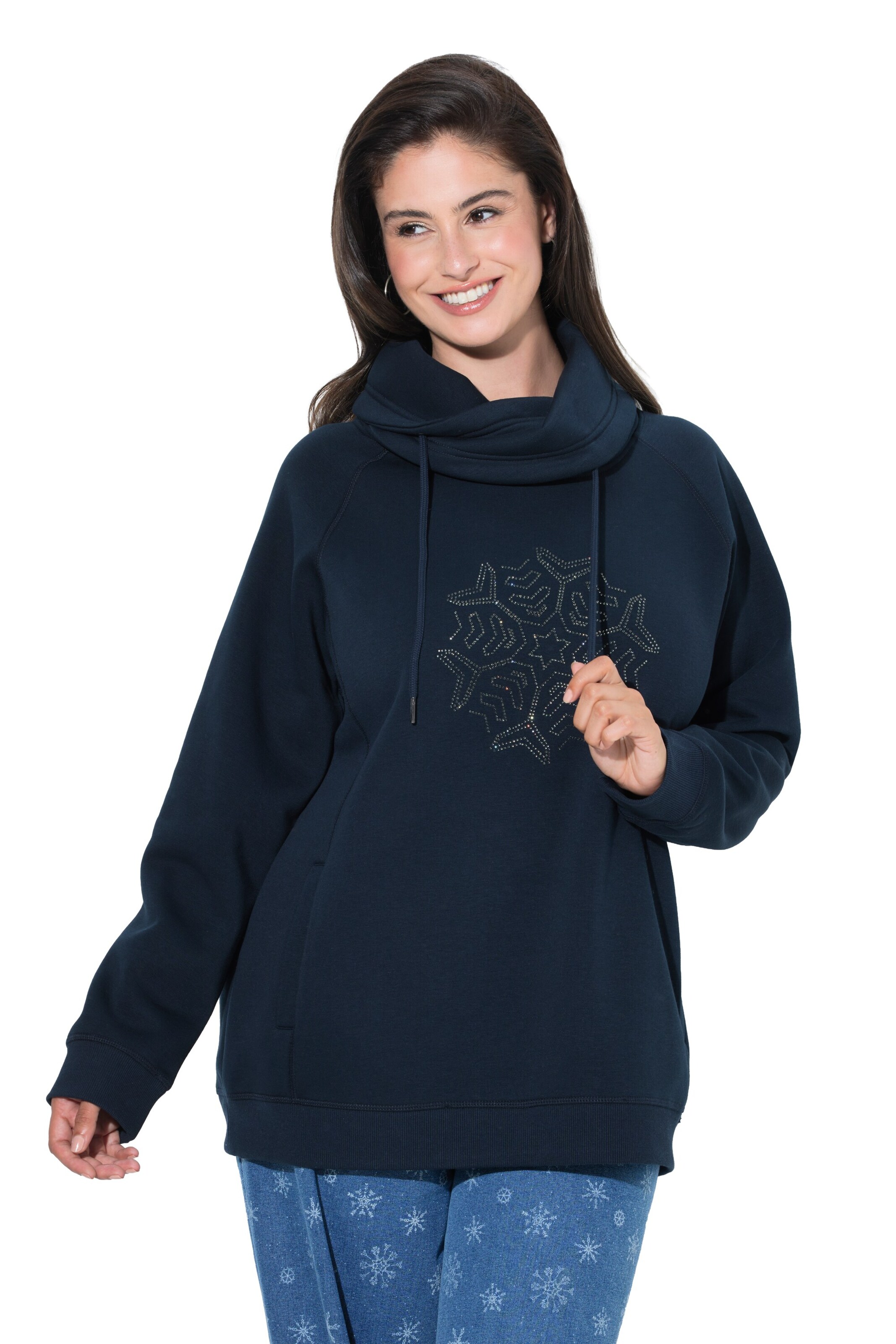 Ulla Popken Sweatshirt in Blue: front