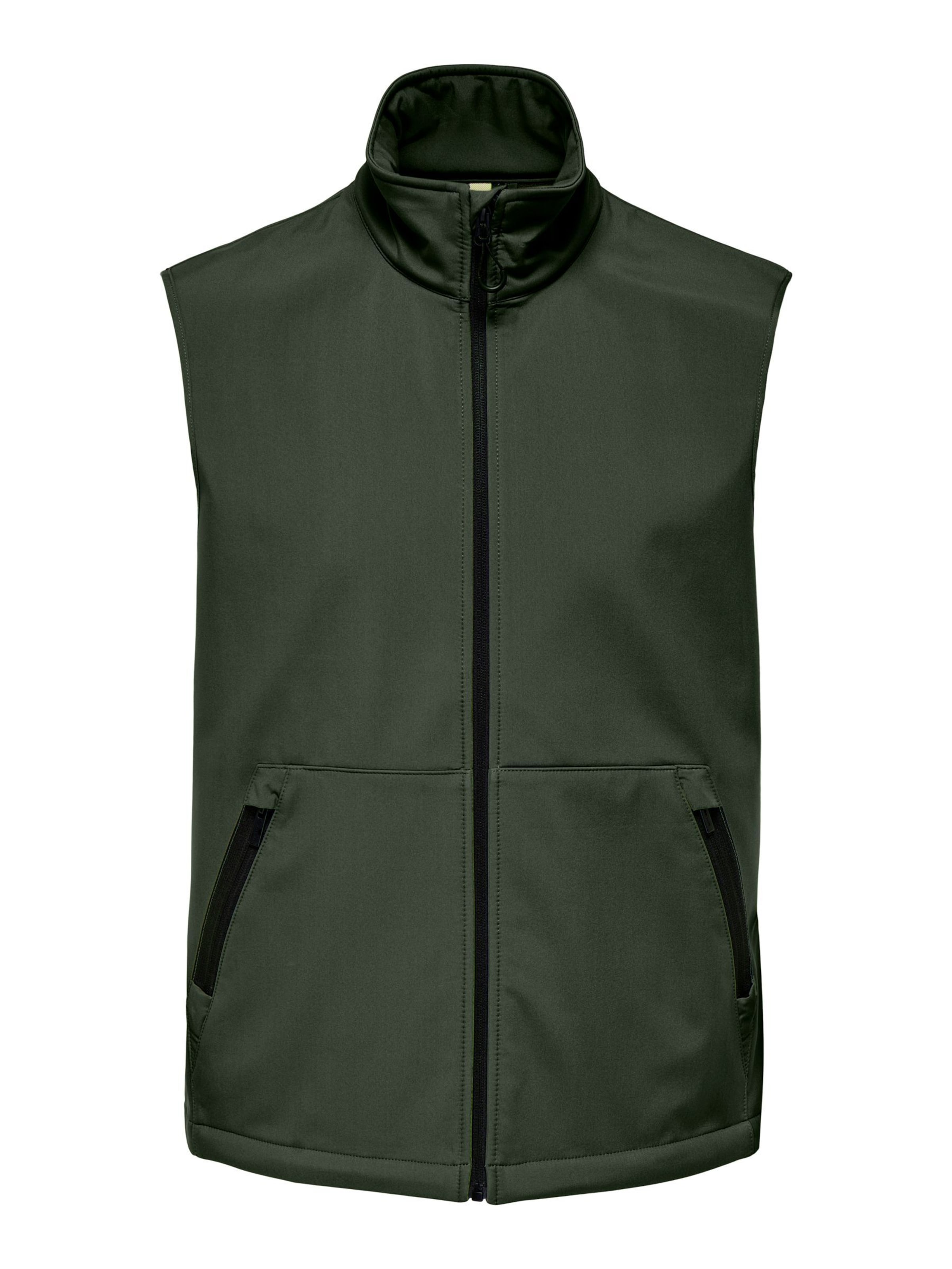 Only & Sons Bodywarmer 'ONSBowie' in Groen: voorkant