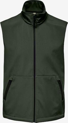 Only & Sons Weste 'ONSBowie' in Grün: Vorderseite